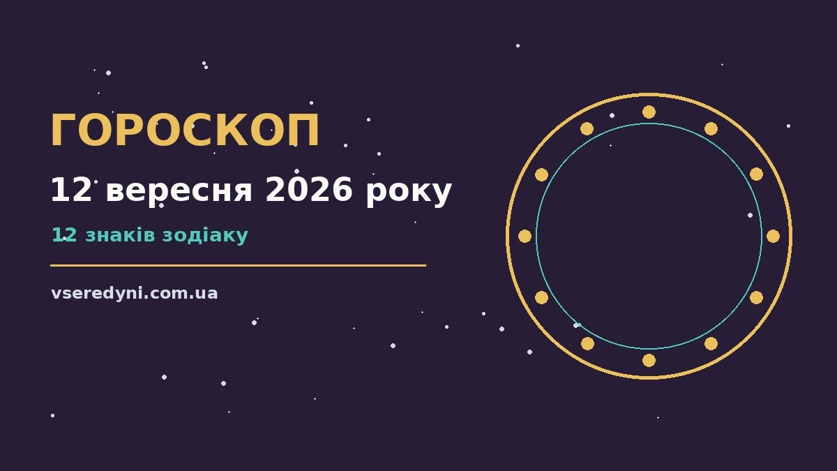 Гороскоп на 12 вересня 2026 року — загальна атмосфера дня та символи знаків Зодіаку